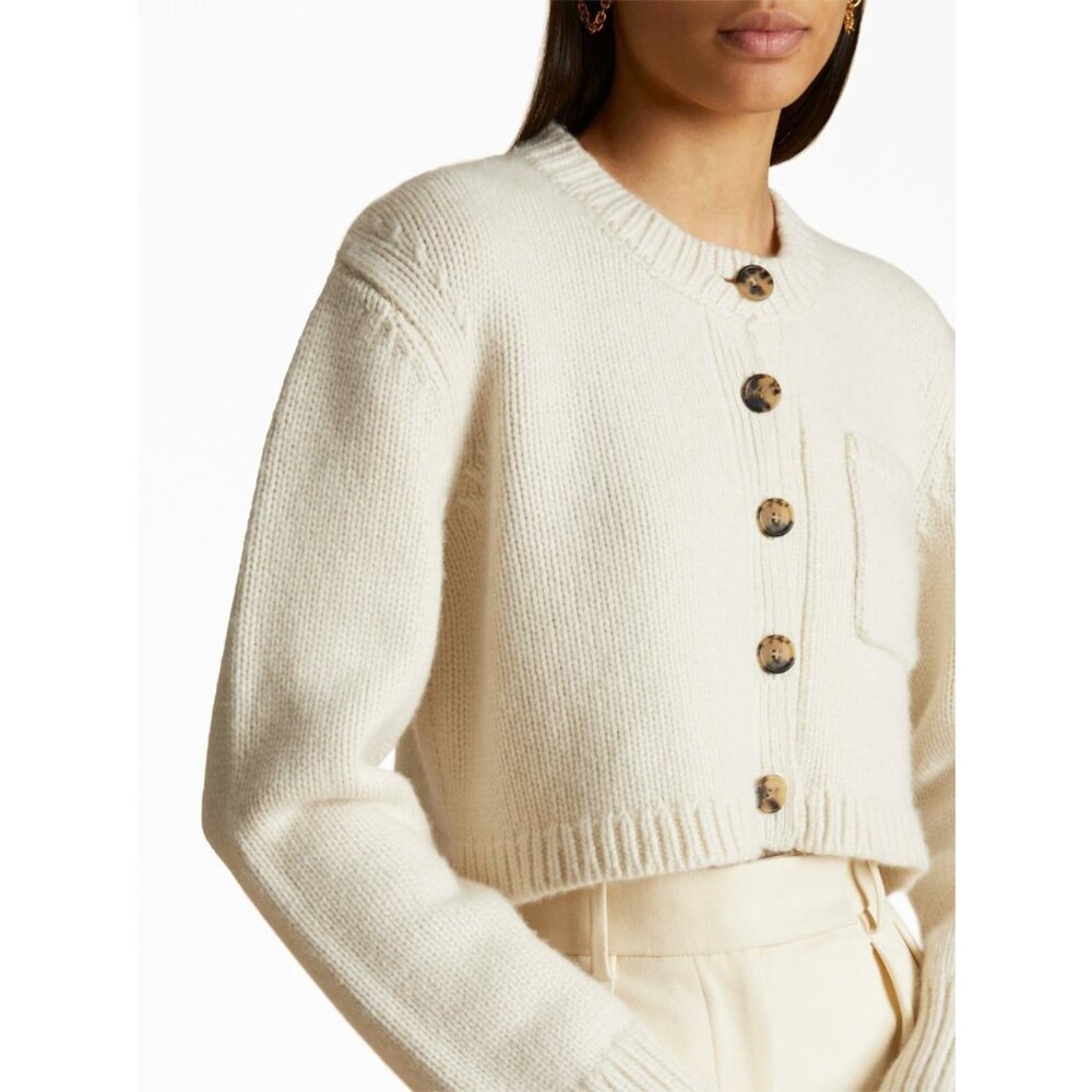 Khaite “Lavan” Cashmere Cropped Cardigan in Ivory, size XS - Picture 13 of 13